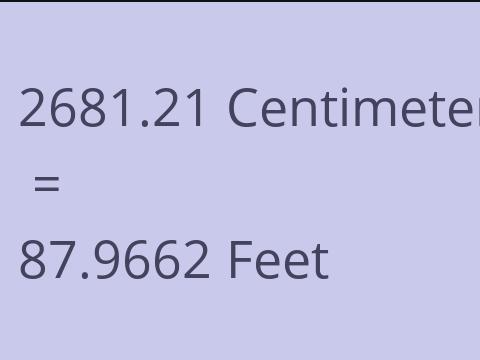2681.21 CM TO FEET