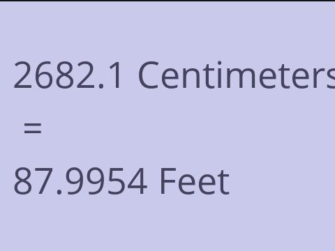 2682.1 CM TO FEET