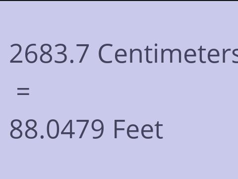 2683.7 CM TO FEET