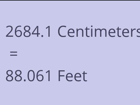 2684.1 CM TO FEET