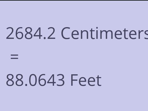 2684.2 CM TO FEET
