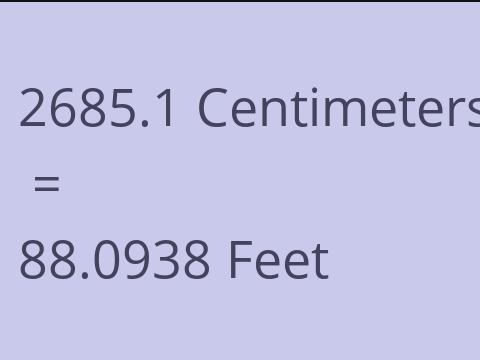 2685.1 CM TO FEET