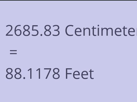 2685.83 CM TO FEET