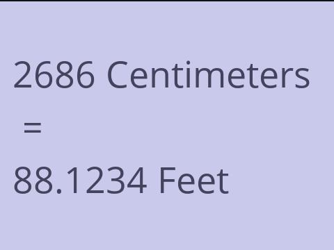2686 CM TO FEET