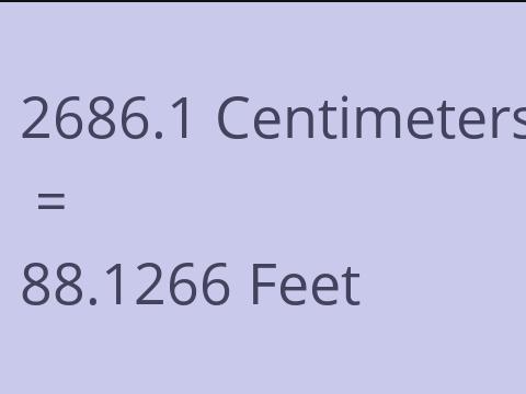 2686.1 CM TO FEET