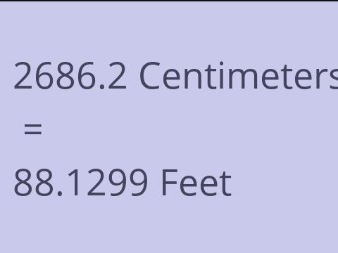 2686.2 CM TO FEET