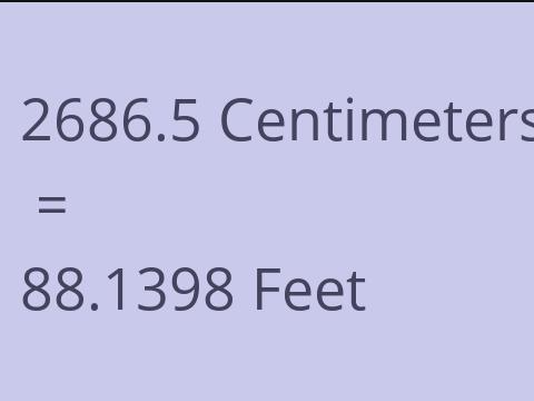 2686.5 CM TO FEET