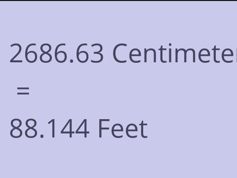 2686.63 CM TO FEET