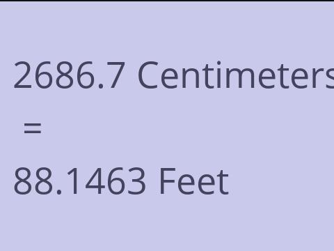 2686.7 CM TO FEET