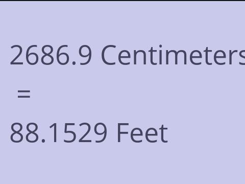2686.9 CM TO FEET