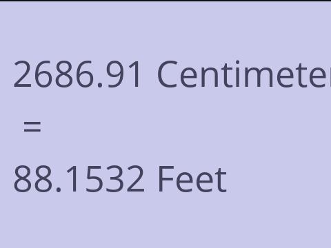 2686.91 CM TO FEET