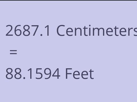 2687.1 CM TO FEET