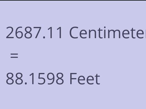 2687.11 CM TO FEET