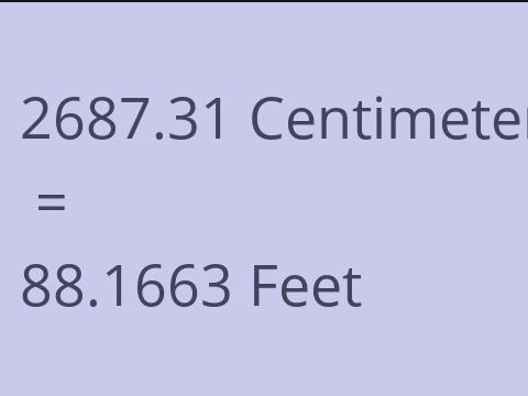 2687.31 CM TO FEET