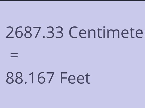 2687.33 CM TO FEET