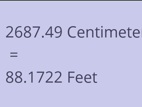 2687.49 CM TO FEET