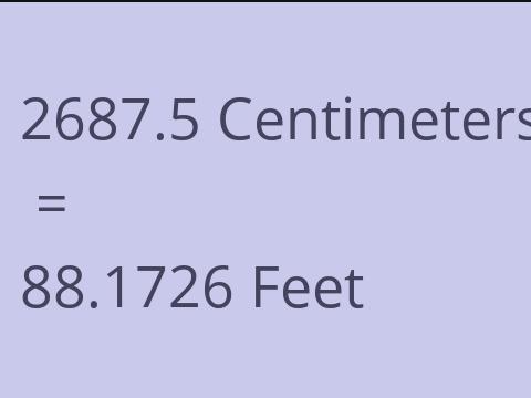 2687.5 CM TO FEET