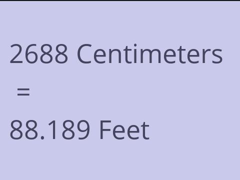 2688 CM TO FEET