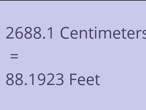 2688.1 CM TO FEET