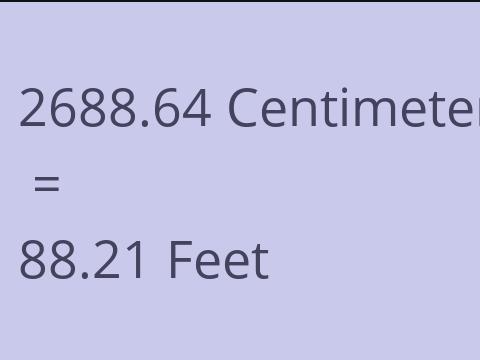 2688.64 CM TO FEET