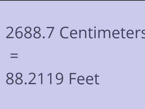 2688.7 CM TO FEET
