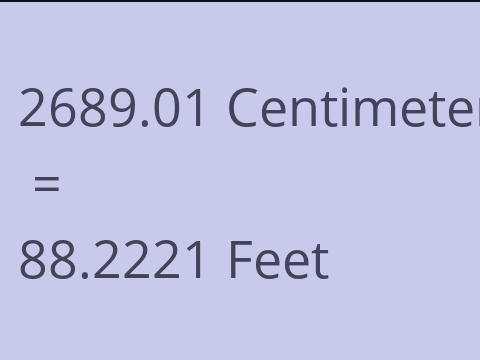 2689.01 CM TO FEET