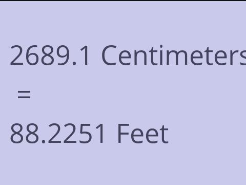2689.1 CM TO FEET