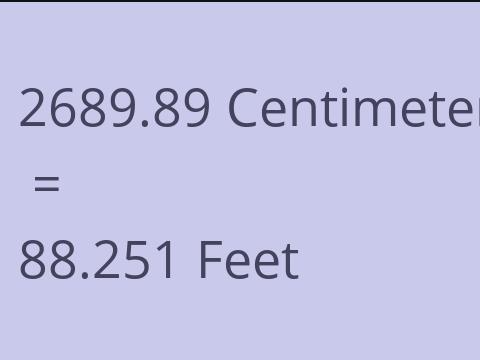 2689.89 CM TO FEET