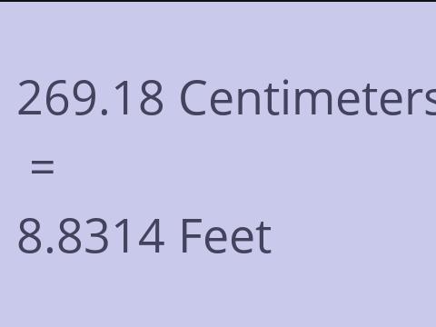 269.18 CM TO FEET