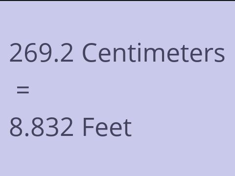 269.2 CM TO FEET