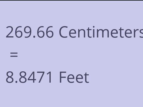 269.66 CM TO FEET