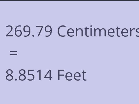 269.79 CM TO FEET