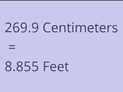 269.9 CM TO FEET