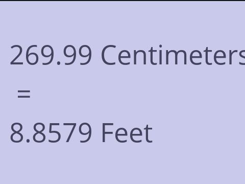 269.99 CM TO FEET