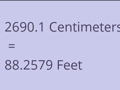 2690.1 CM TO FEET