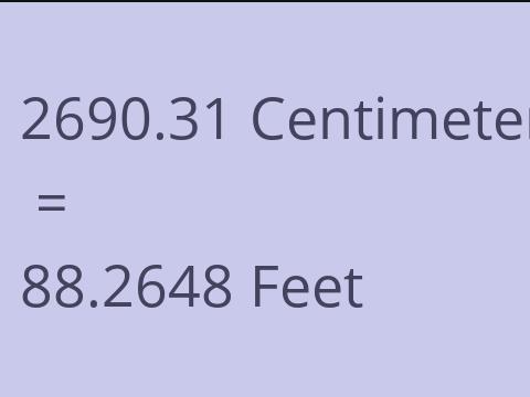 2690.31 CM TO FEET