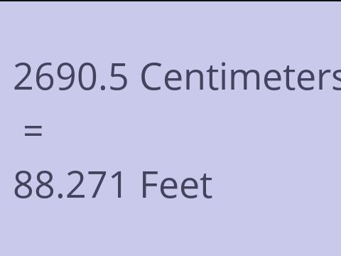 2690.5 CM TO FEET