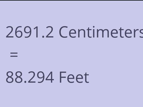 2691.2 CM TO FEET