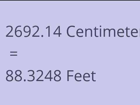 2692.14 CM TO FEET
