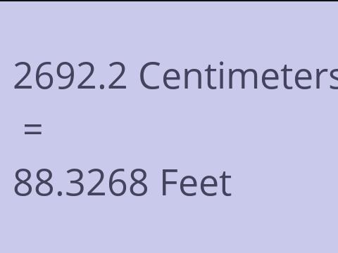 2692.2 CM TO FEET