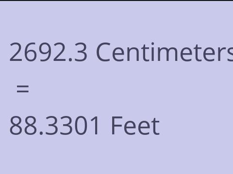 2692.3 CM TO FEET
