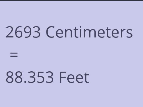 2693 CM TO FEET