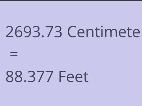 2693.73 CM TO FEET