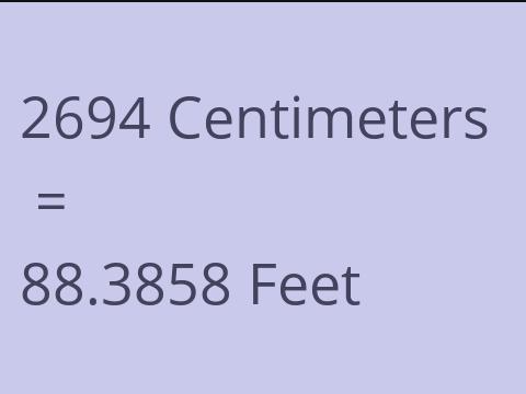 2694 CM TO FEET