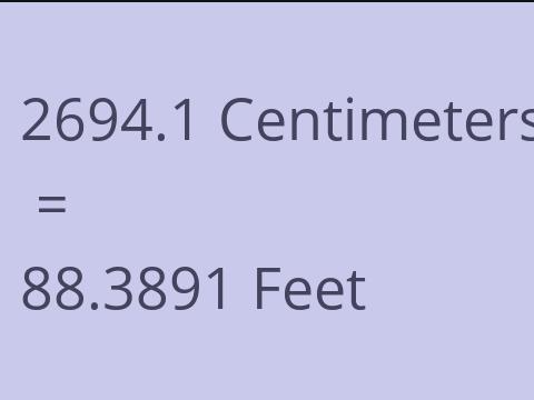 2694.1 CM TO FEET