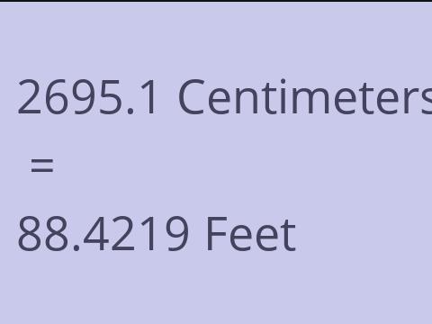 2695.1 CM TO FEET