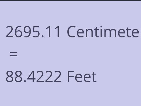 2695.11 CM TO FEET