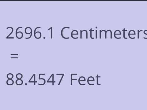 2696.1 CM TO FEET