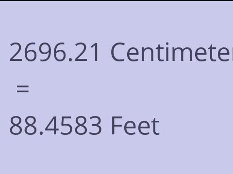 2696.21 CM TO FEET