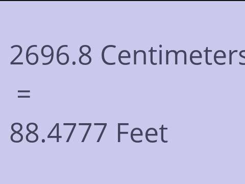 2696.8 CM TO FEET